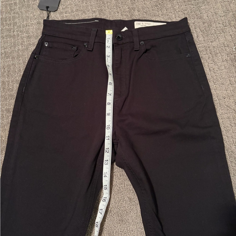 rag & bone High-Rise Skinny Jeans in Black - Picture 4 of 11